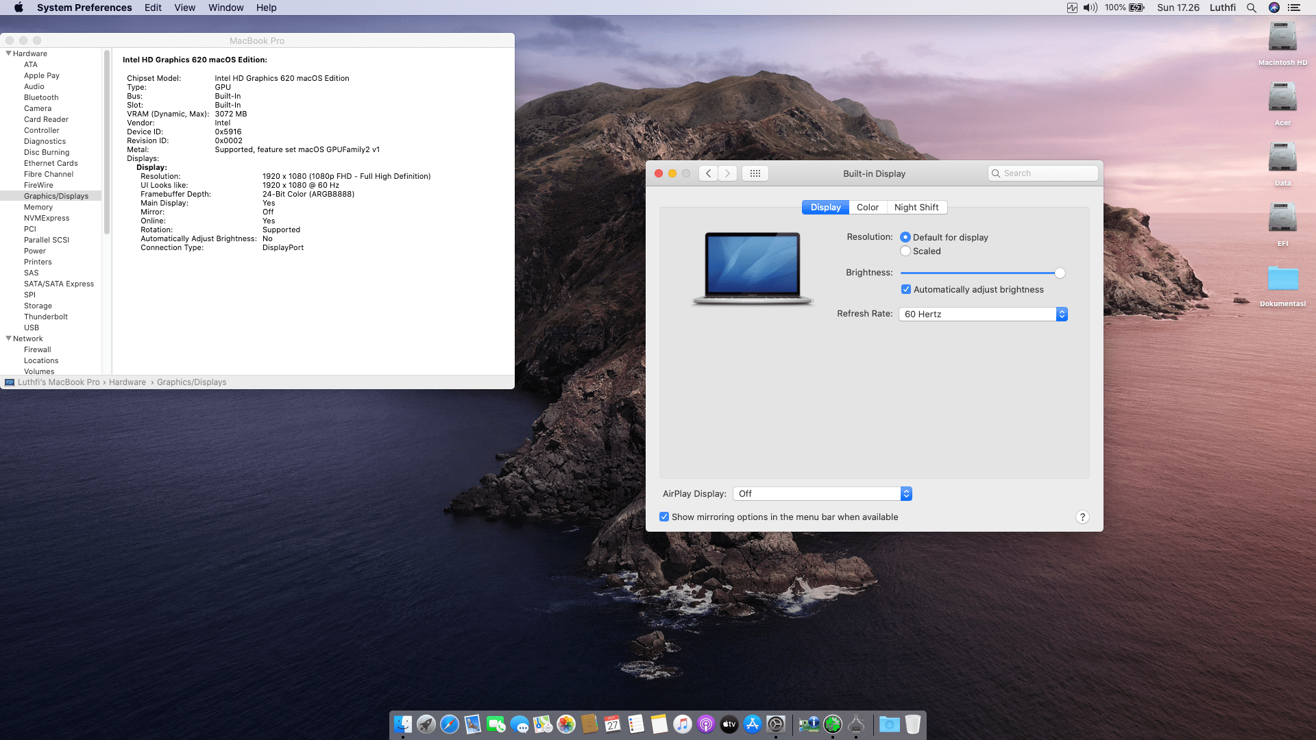 Acer E5 475G 560B [KabyLake   Intel HD 620 + I2C] 7